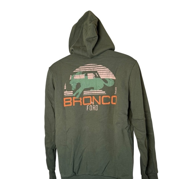 Ford Bronco Adult Hybrid Apparel Olive Green Hoodie Size Small Outdoor Mountains - Picture 4 of 9